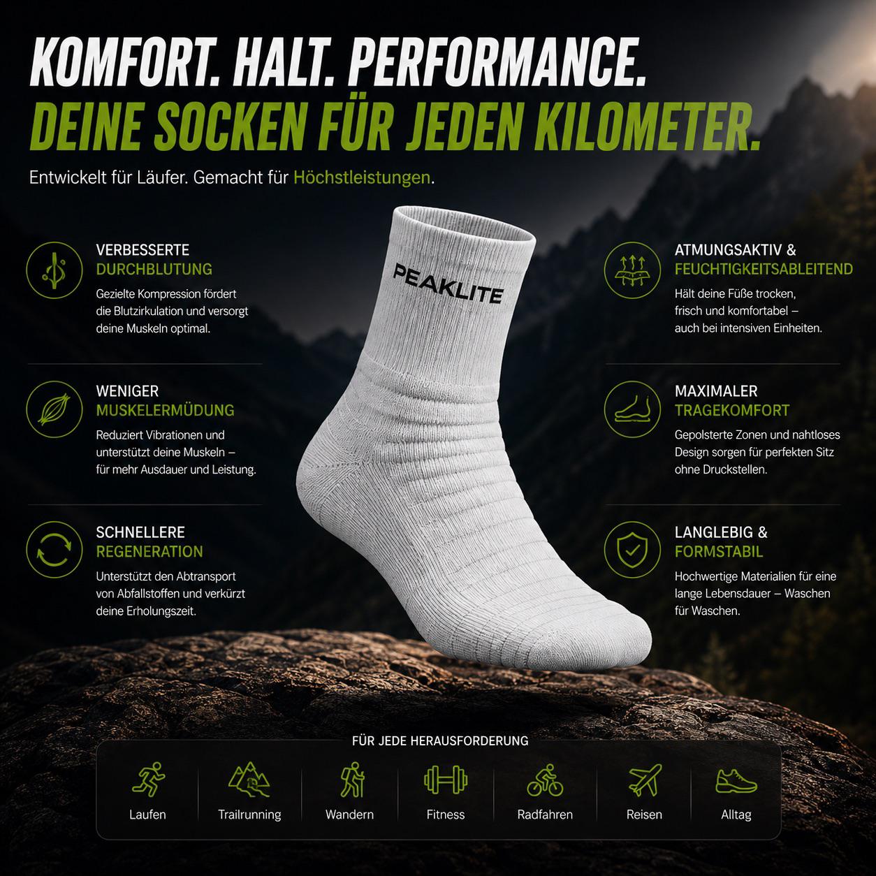 PEAKLITE - Run Socks